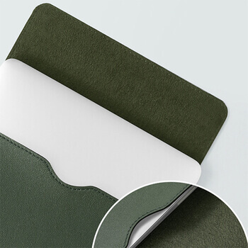 Ochranný koženkový obal pre Apple MacBook Pro 13" Retina - svetlo zelený