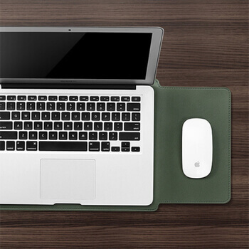 Ochranný koženkový obal pre Apple MacBook Pro 15" TouchBar (2016-2020) - svetlo zelený