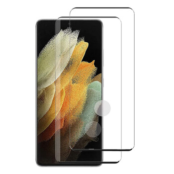 3D ochranné tvrdené sklo pre Samsung Galaxy S21 Ultra 5G G998B - čierne
