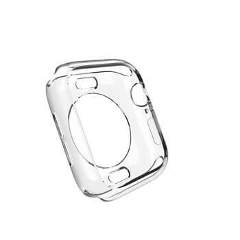 Ultratenký silikónový obal pre chytré hodinky Apple Watch 41 mm (7.série) - priehľadný