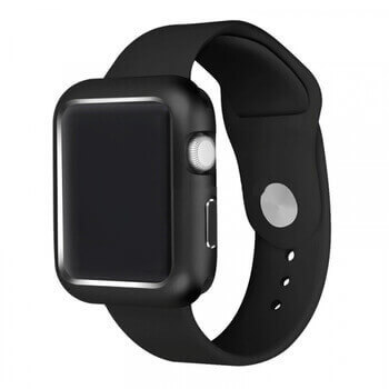 Magnetický hliníkový ochranný rámik pre Apple Watch 45 mm (7.série) - čierny