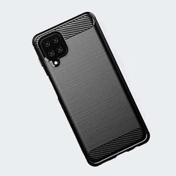 Ochranný silikónový obal karbón pre Samsung Galaxy A03s A037G - čierny