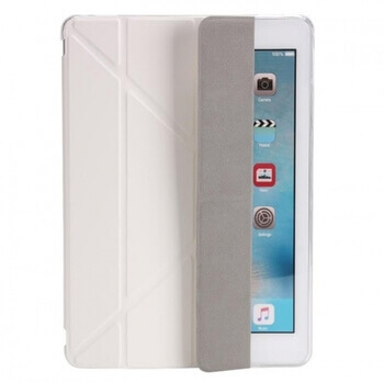 2v1 Smart flip cover + zadný silikónový ochranný obal pre Apple iPad Air (2019) - biely