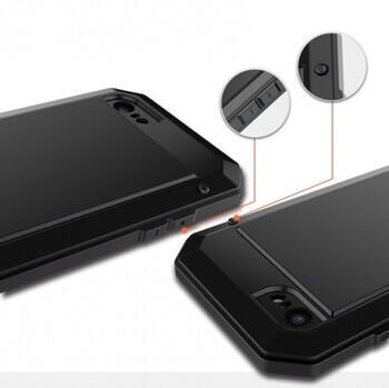 EXTRÉMNE odolný hliníkovo-silikónový obal pre Apple iPhone SE (2022) - strieborný