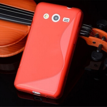 Silikónový ochranný obal S-line pre Samsung Galaxy Core Plus G350 - červený