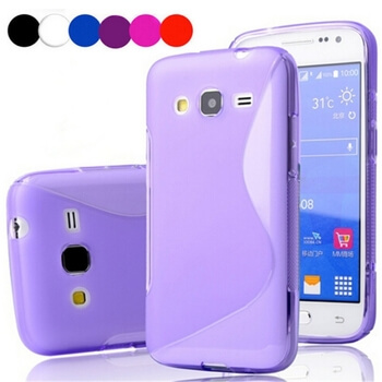 Silikónový ochranný obal S-line pre Samsung Galaxy Core Plus G350 - fialový