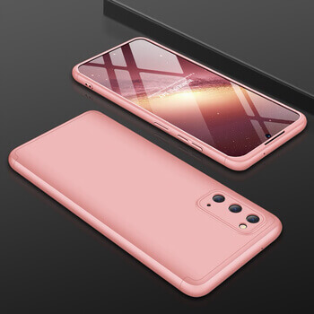 Ochranný 360 ° celotelový plastový kryt pre Samsung Galaxy S21 FE 5G - ružový