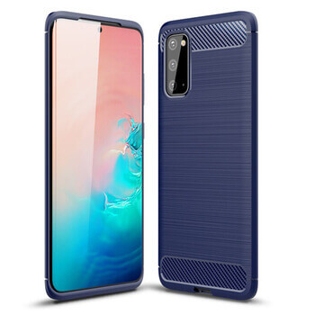 Ochranný silikónový obal karbón pre Samsung Galaxy S21 FE 5G - čierny