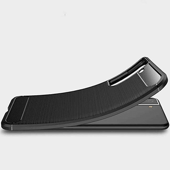 Ochranný silikónový obal karbón pre Samsung Galaxy S22 Ultra 5G - čierny