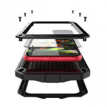 EXTRÉMNE odolný hliníkovo-silikónový obal pre Samsung Galaxy S22 Plus 5G - čierny