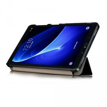 2v1 Smart flip cover + zadný plastový ochranný kryt pre Samsung Galaxy Tab A7 Lite (SM-T220) - čierny