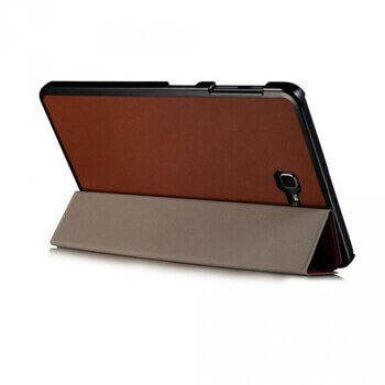 2v1 Smart flip cover + zadný plastový ochranný kryt pre Samsung Galaxy Tab A7 Lite (SM-T220) - hnedý