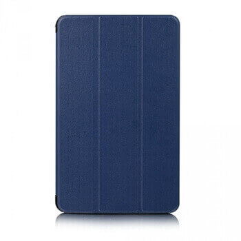 2v1 Smart flip cover + zadný plastový ochranný kryt pre Lenovo Tab M10 Plus - tmavo modrý