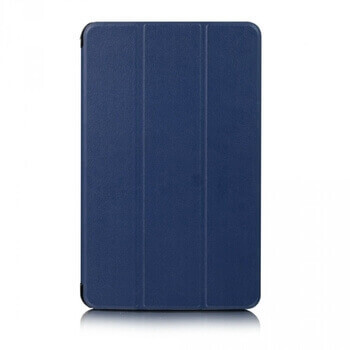 2v1 Smart flip cover + zadný plastový ochranný kryt pre Samsung Galaxy Tab A8 (SM-X200) - tmavo modrý