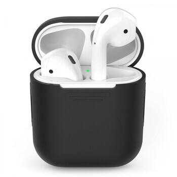 Silikónové ochranné puzdro pre Apple AirPods 3.generace (2021) - čierne (3.generácia)