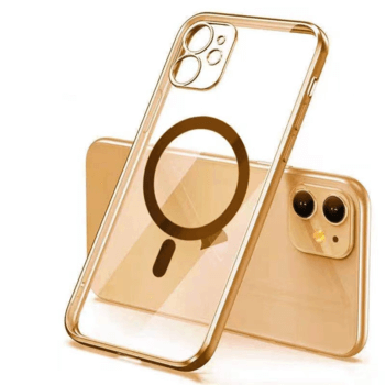 MagSafe silikonový kryt pre Apple iPhone 11 - zlatý