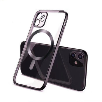 MagSafe silikonový kryt pre Apple iPhone 13 Pro - čierny