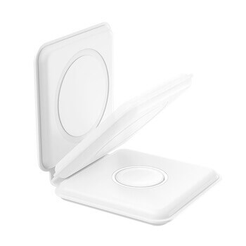 2v1 Bezdrôtová nabíjačka a dokovacia stanica MagSafe pre Apple iPhone, Apple Watch, AirPods (7.séria) biela