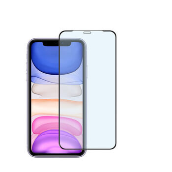 3D ochranné tvrdené sklo Anti-Blue Light pre Apple iPhone 13 - modré