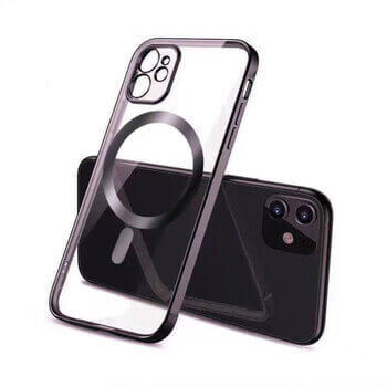 MagSafe silikonový kryt pre Apple iPhone SE (2022) - čierny