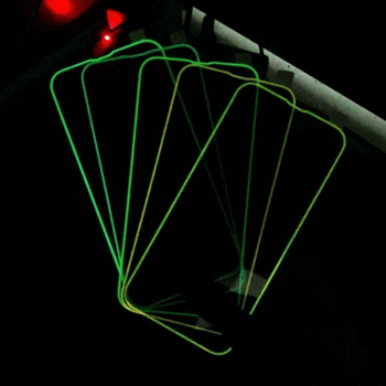 3x Ochranné tvrzené sklo se svítícím rámečkem pro Apple iPhone X/XS - 2+1 zdarma - zelené