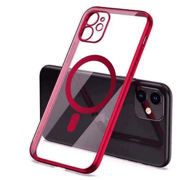 MagSafe silikonový kryt pre Apple iPhone 12 Pro Max - červený