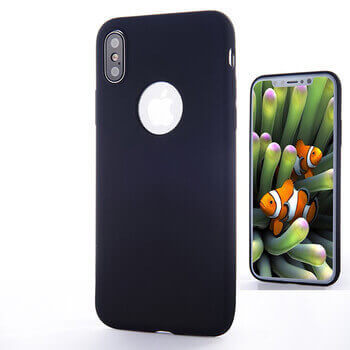 Silikónový matný obal s výrezom pre Apple iPhone 14 - čierny