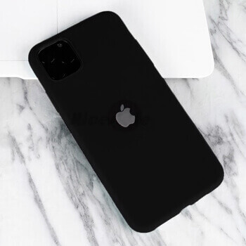 Silikónový matný obal s výrezom pre Apple iPhone 14 - čierny