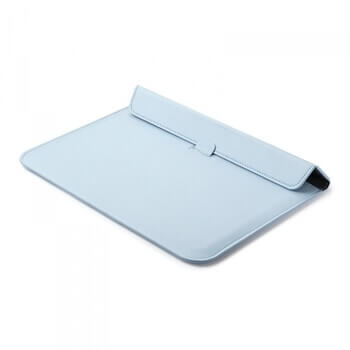 2v1 Puzdro s magnetom a stojanom z ekokože pre Apple MacBook Air 13,6" (2022, M2) - svetlo modré