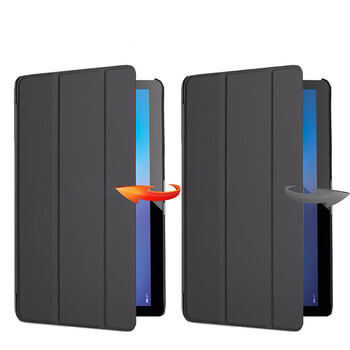 2v1 Smart flip cover + zadný plastový ochranný kryt pre Huawei MatePad Pro (MRX-W09) - červený