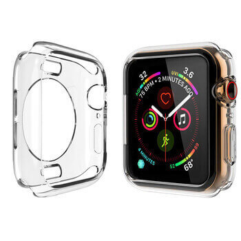 Ultratenký silikónový obal pre chytré hodinky Apple Watch 41 mm (8.série) - priehľadný