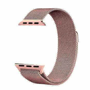Elegantní kovový pásek pro chytré hodinky Apple Watch 41 mm (8.série) - svetlo ružový