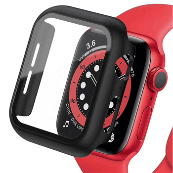 2v1 Kryt se ochranným sklem na Apple Watch Apple Watch 45 mm (8.série) - čierny