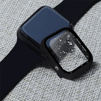 2v1 Kryt s ochranným sklom na Apple Watch 45 mm (8.série) - svetlo ružový