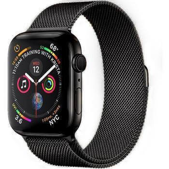 Elegantný kovový pásik pre chytré hodinky Apple Watch SE 44 mm (2022) - čierny