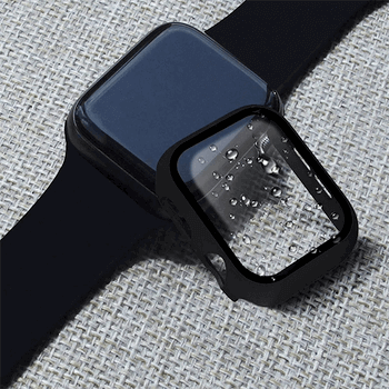 2v1 Kryt s ochranným sklom na Apple Watch SE 40 mm (2022) - čierny