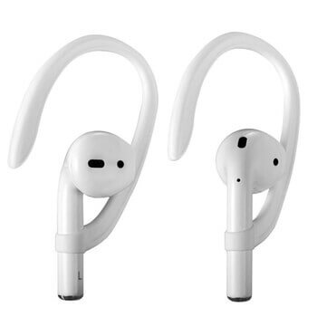 Ušné silikónové držiaky háčiky proti vypadnutiu za ucho pre Apple AirPods Pro (2.generace) - biele