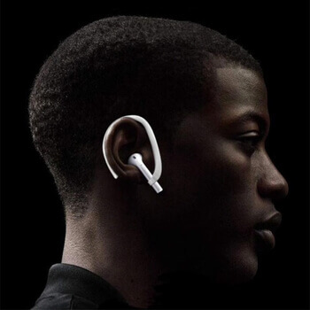 Ušné silikónové držiaky háčiky proti vypadnutiu za ucho pre Apple AirPods Pro (2.generace) - biele