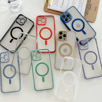 MagSafe silikonový kryt pre Apple iPhone 12 Pro Max - fialový