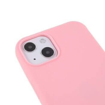 Gumový ochranný kryt so šnúrkou na krk pre Apple iPhone 14 Pro Max - svetlo ružový