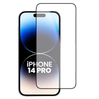 3x 3D ochranné tvrdené sklo s rámčekom pre Apple iPhone 14 Pro - čierne - 2+1 zadarmo