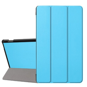 2v1 Smart flip cover + zadný plastový ochranný kryt pre Lenovo Tab M10 Plus - svetlo modrý