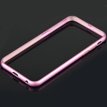 Ochranný hliníkový rámček BUMPER pre Apple iPhone 6/6S - svetlo ružový