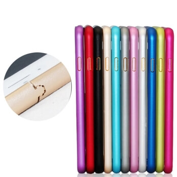 Ochranný hliníkový rámček BUMPER pre Apple iPhone 6/6S - tmavo ružový