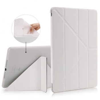 2v1 Smart flip cover + zadný silikónový ochranný obal pre Apple iPad Air 10.5" 2019 (3.generace) - biely