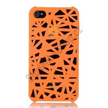 Ochranný plastový kryt pre Apple iPhone 4/4S - oranžový