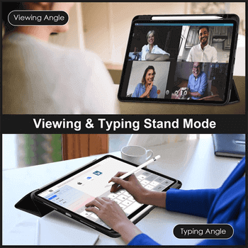 2v1 Smart flip cover+zadný silikónový ochranný obal s držiakom na pero pre Apple iPad Air 5 10.9" (2022,M1) - svetlo zelený