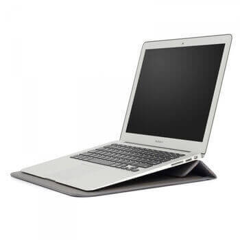 2v1 Puzdro s magnetom a stojanom z ekokože pre Apple MacBook Pro 14" (2023, M2 Pro, M2 ) - šedé