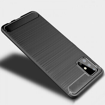 Ochranný silikónový obal karbón pre Samsung Galaxy A54 5G - čierny
