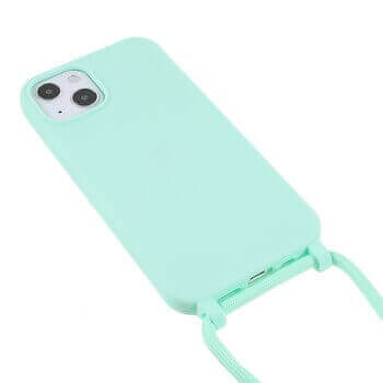 Gumový ochranný kryt so šnúrkou na krk pre Samsung Galaxy A54 5G - svetlo zelený